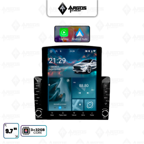 PANTALHA Tesla 9,7 com botões 3 +32 Carplay Android Aut...