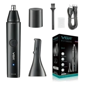 Recortador de Pelo VGR V-613 2 en 1 para Nariz y Orejas