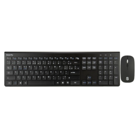 Kit de Teclado y Mouse Inalámbricos Smartfy TW02B Portu...