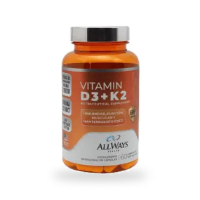 SUP ALLWAYS VITAMIN D3+K2 60CAP 500MG